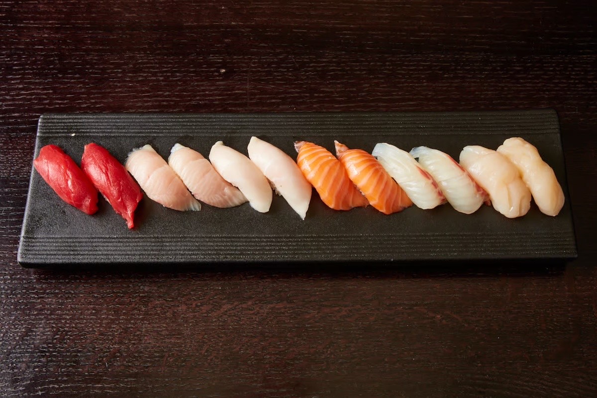A multi-course omakase tasting plated course by course by a private chef at an in-home dinner in Nashville